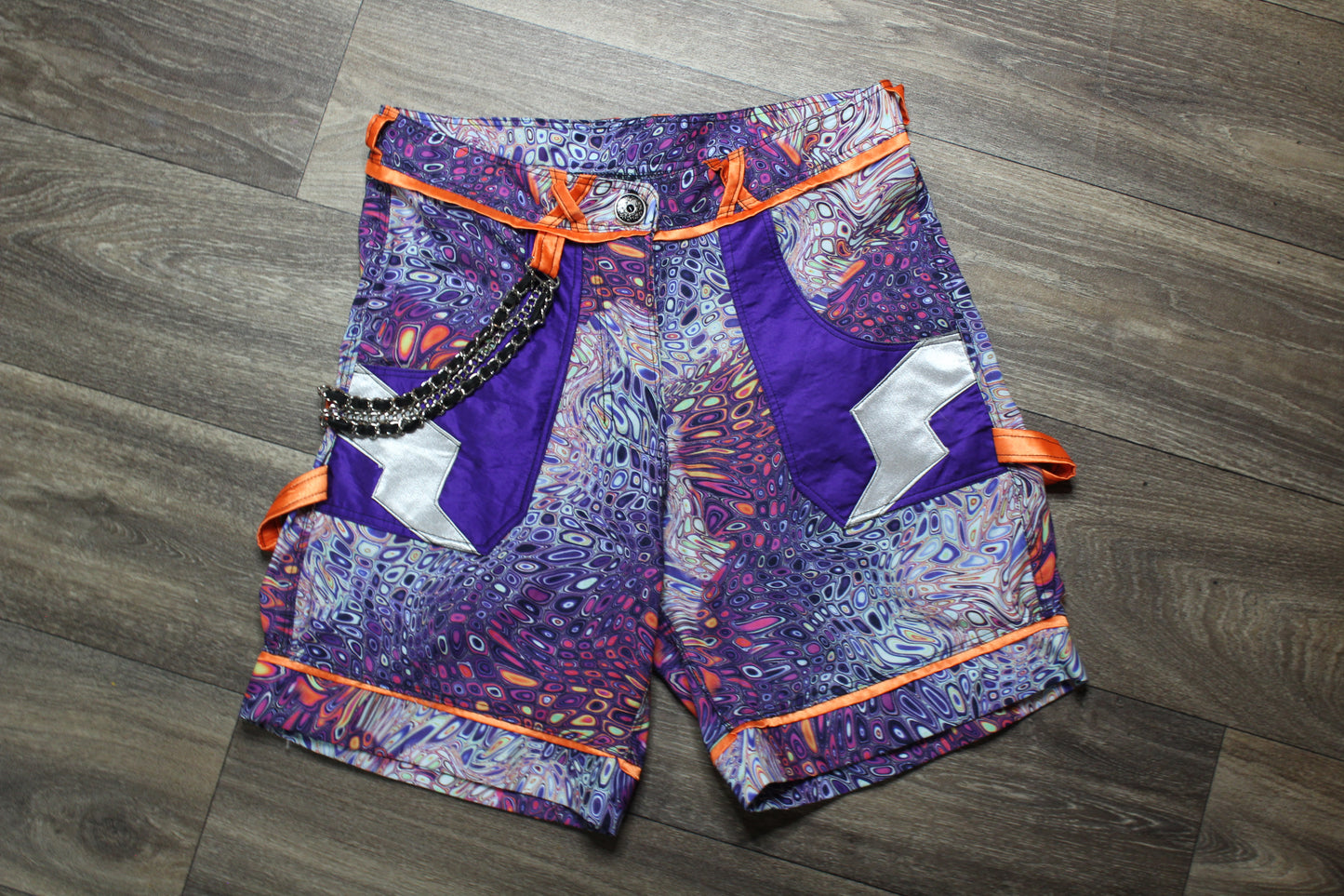 Lysergic Lightning Cargo Shorts (Size Small)