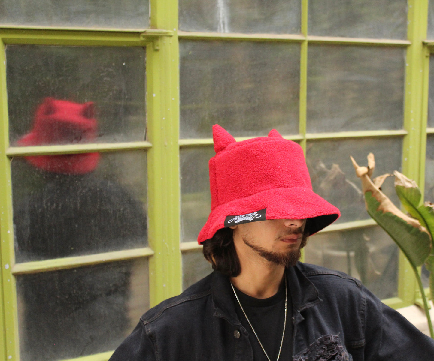 Devilish Oversized Sherpa Bucket Hat