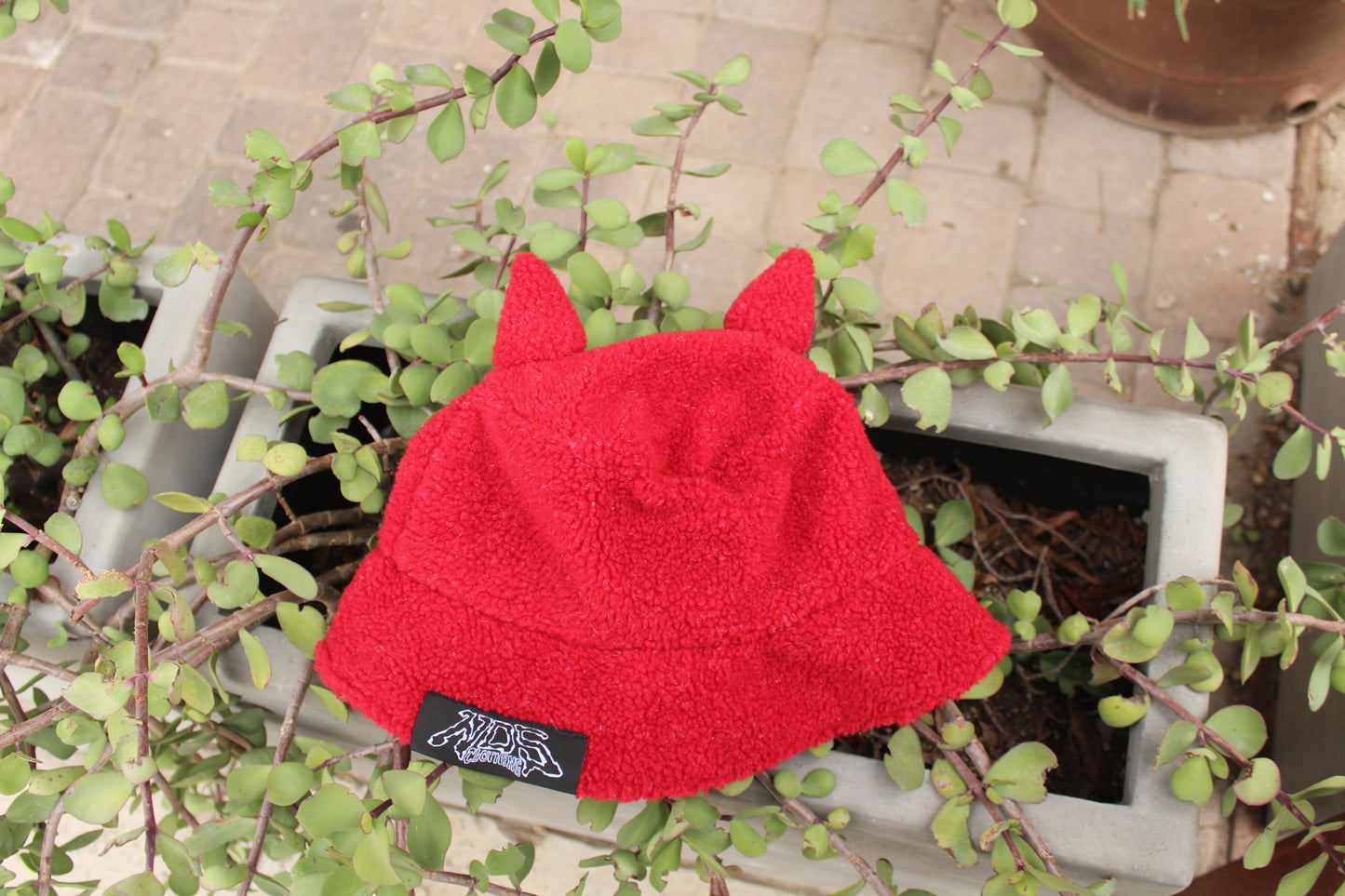 Devilish Oversized Sherpa Bucket Hat